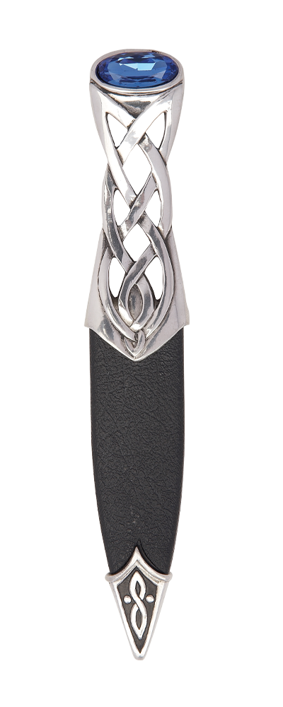 Islay Polished Pewter Sgian Dubh With Stone Top