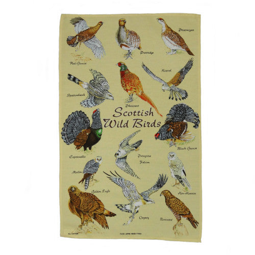 Wild Birds Tea Towel