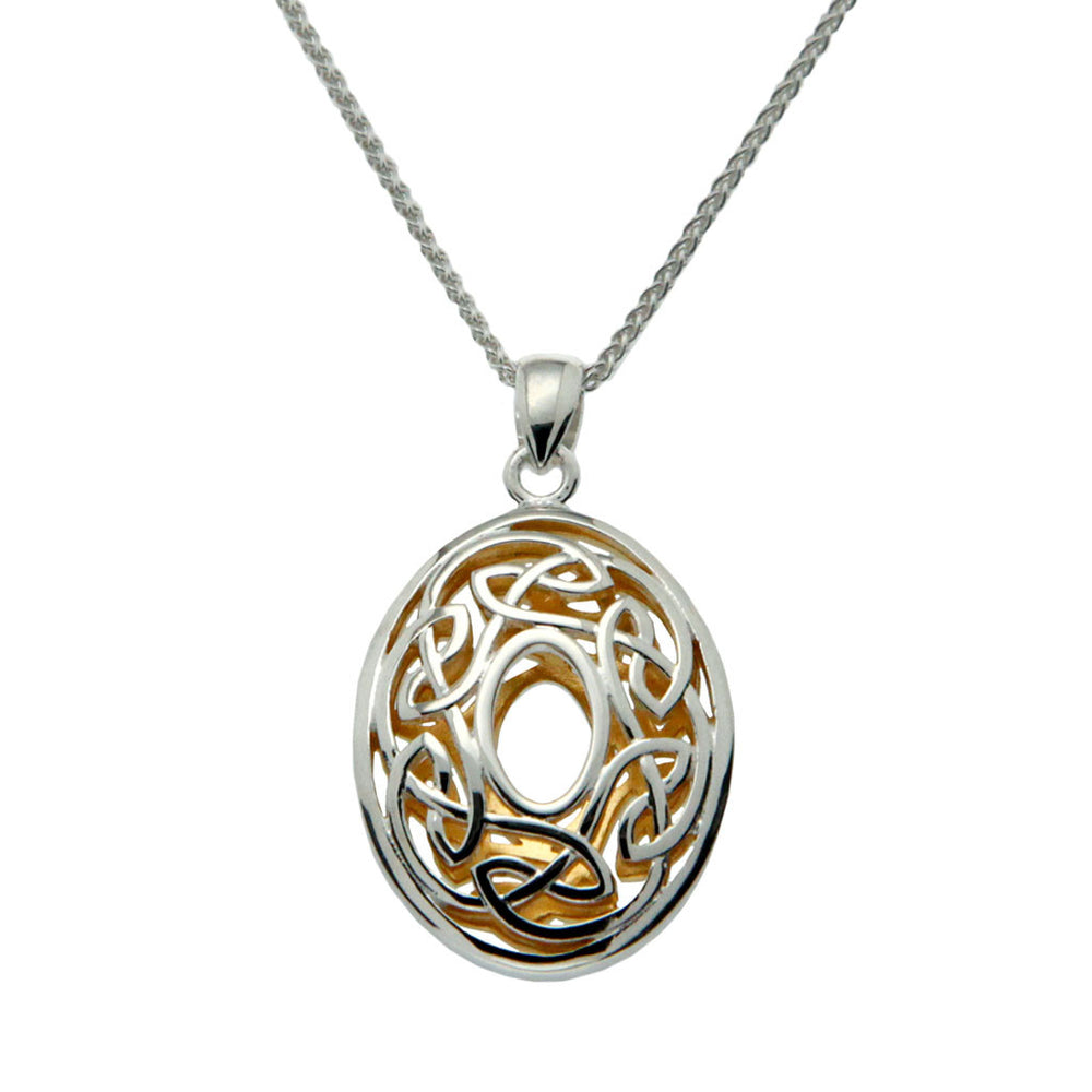 Gilded Window to the Soul Oval Pendant