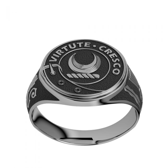Gents Clan Crest Ring silver