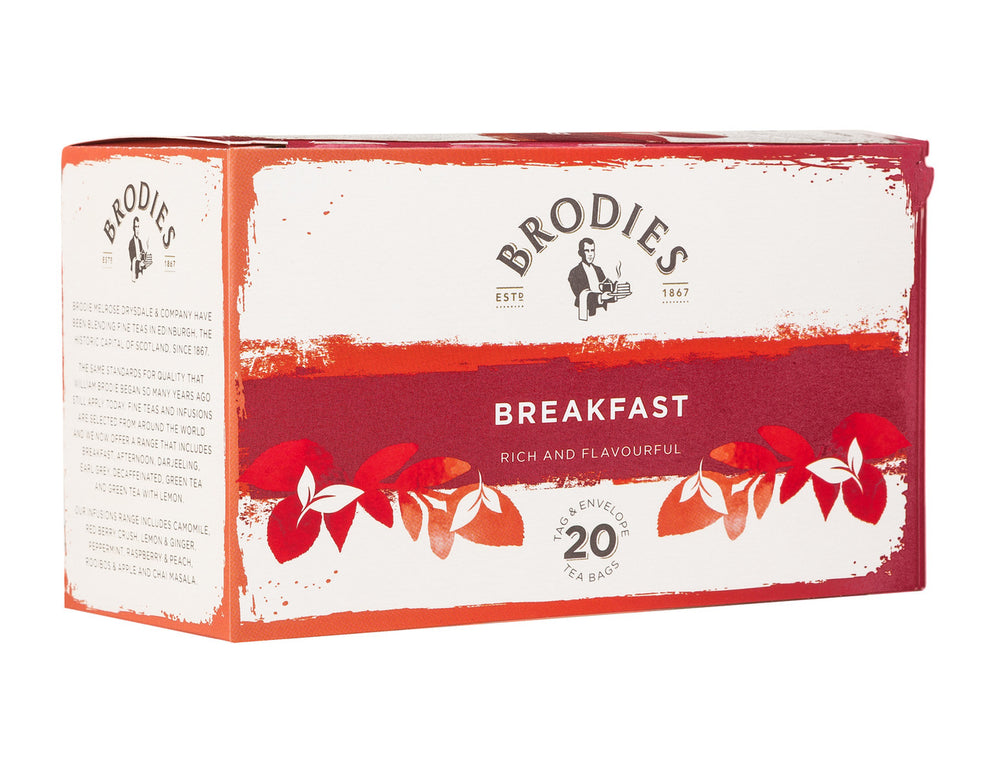 Brodies Breakfast Tea Tag & Envelope Tea Bags