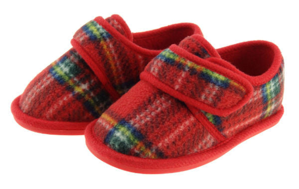 Red Plaid Scottish Royal Stewart Tartan Premium Home Slippers