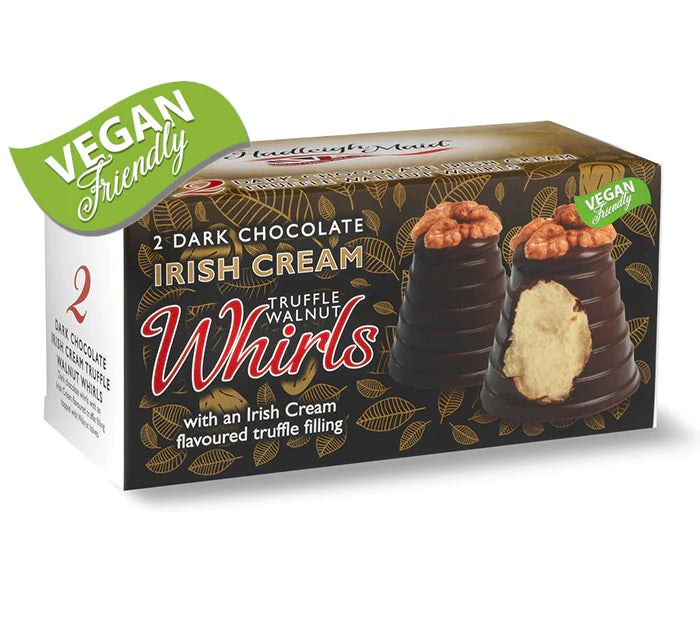 Hadleigh Maid Vegan Dark Chocolate Irish Cream Truffle Walnut Whirls 90g