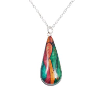 Tear Drop Heather Pendant