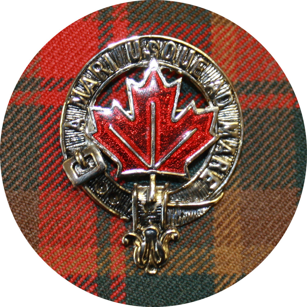 Maple Leaf Enamel Cap Badge