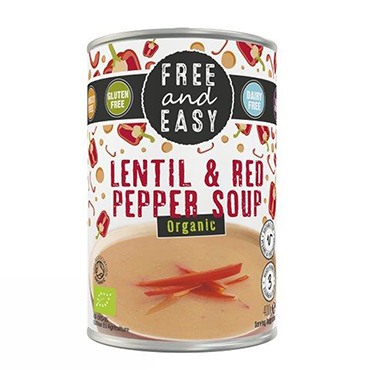 Free & Easy Organic Lentil and Red Pepper Soup
