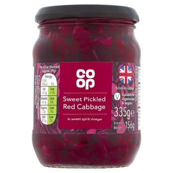 Co Op Sweet Pickled Cabbage 335g
