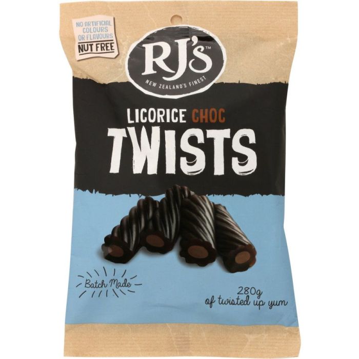 RJ's Licorice Chocolate Twists 280g