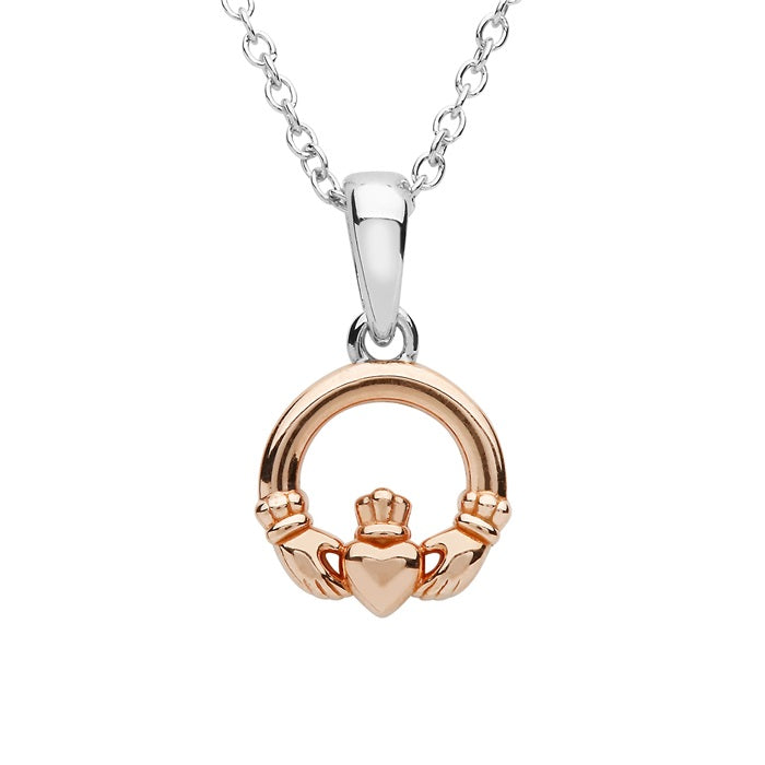 Rose Gold Claddagh Pendant - Main Image