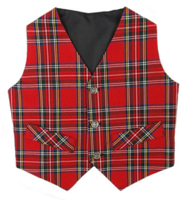 Boy's Royal Stewart Tartan Waistcoat - Main Image