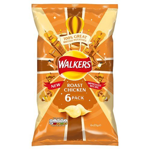 Walker's Roast Chicken Crisps 6 Pack